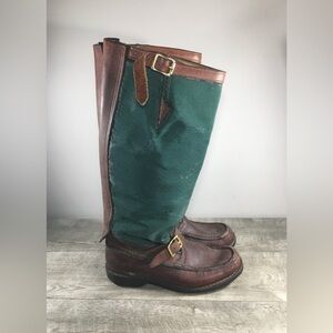 Vintage Gokey Botte Sauvage Leather Canvas SnakeProof Safari Hiking Mens Boots 9